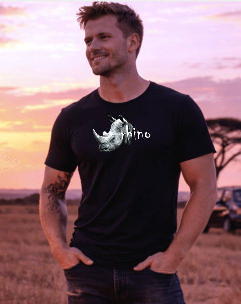 Rhino Raw and Vivid Profile Crewneck T-Shirt