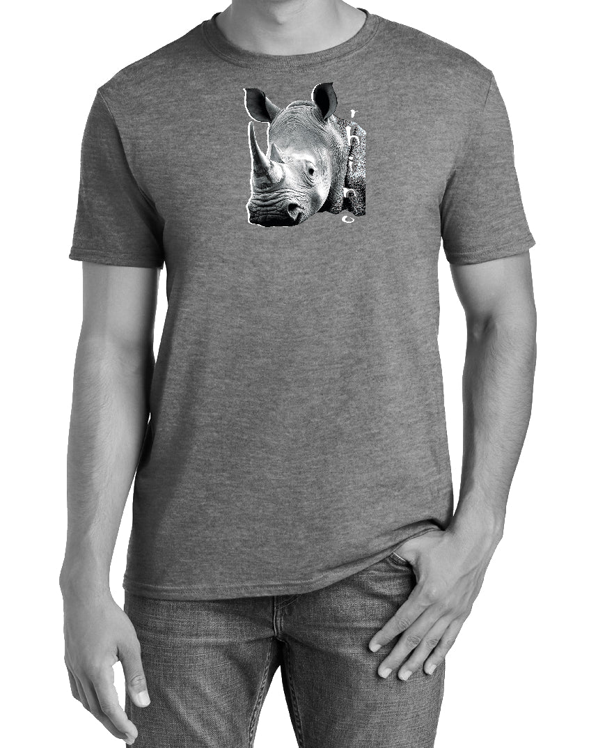 Rhino Horn & Headshot Center Chest Pride Crewneck T-shirt