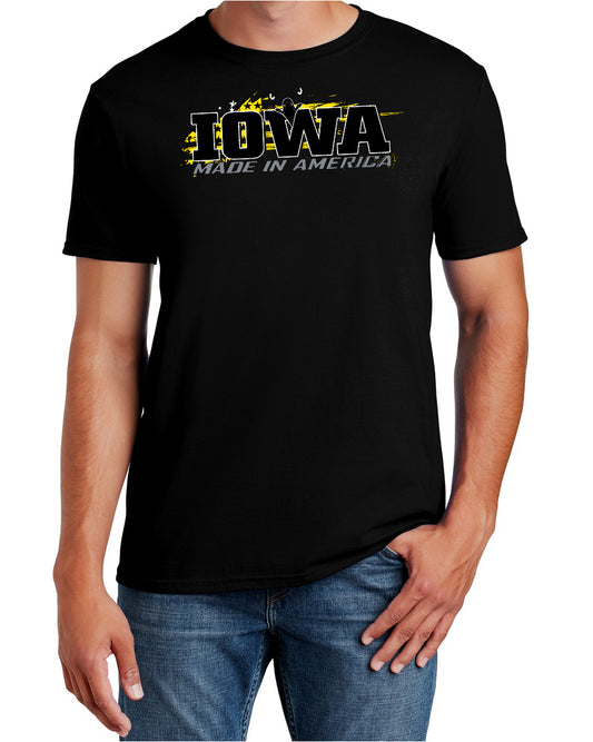 Iowa Made In America Hawkeye State Crewneck T-Shirt