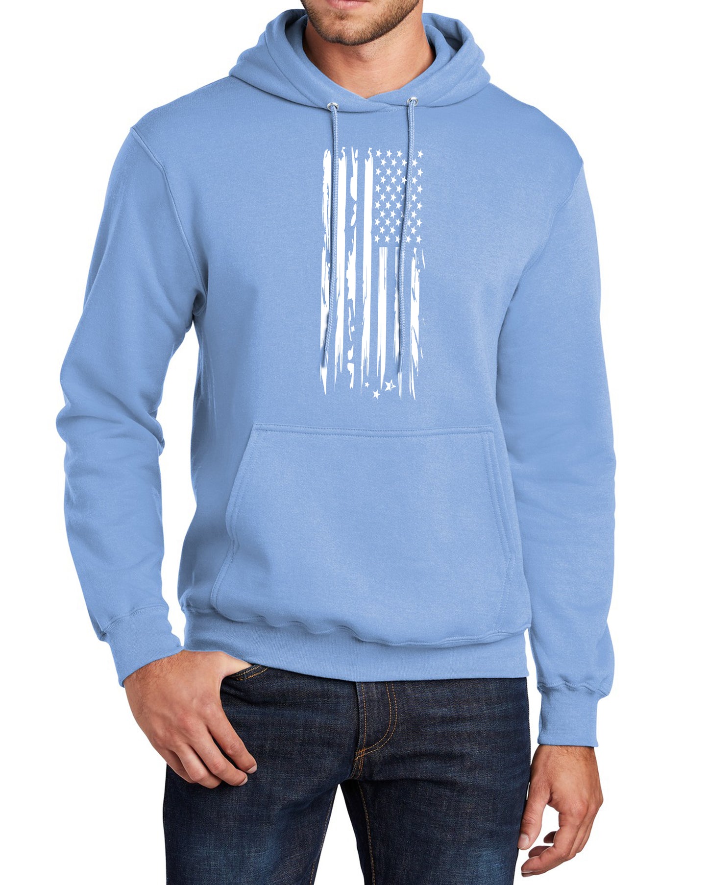 Subtle American Lifestyle Inspired Carolina Blue Unisex Hoodie