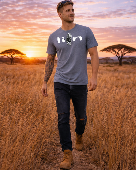 King of the Jungle Graphite Crewneck T-Shirt