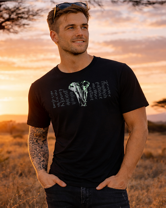 Majestic Elephant Lonely Survival March Crewneck T-Shirt