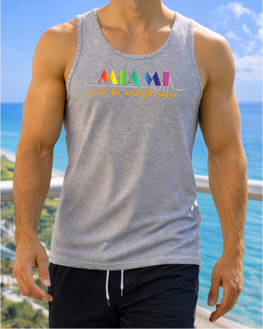 Until The Sunlight Cracks Miami Vibe Style Silver Tank Top