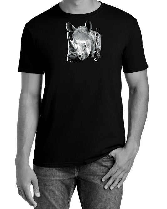 Rhino Horn & Headshot Center Chest Pride Crewneck T-shirt