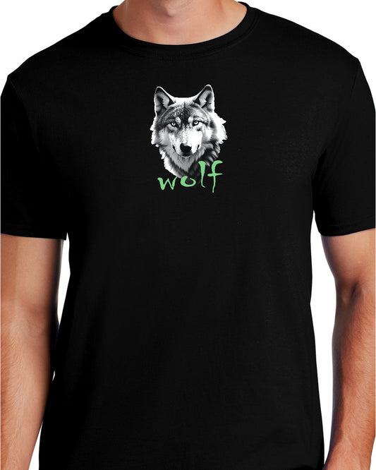 American Grey Wolf Centre Chest Pride Crewneck T-Shirt