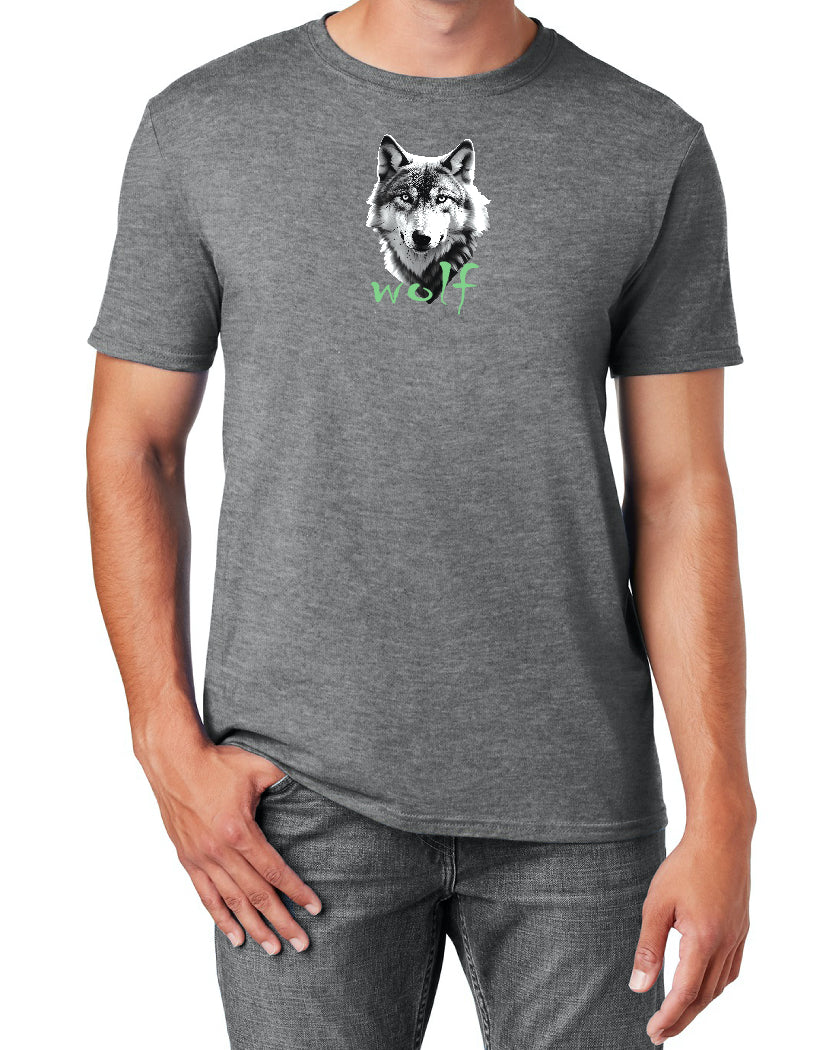 American Grey Wolf Centre Chest Pride Crewneck T-Shirt